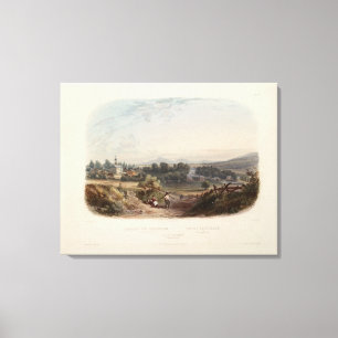 Karl Bodmer Print: View of Bethlehem Pennsylvania Canvas Print