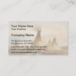 Karl Bodmer- Sioux teepee Business Card