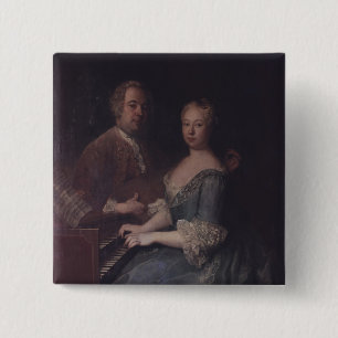 Karl-Heinrich Graun and his wife Anna-Louise 15 Cm Square Badge