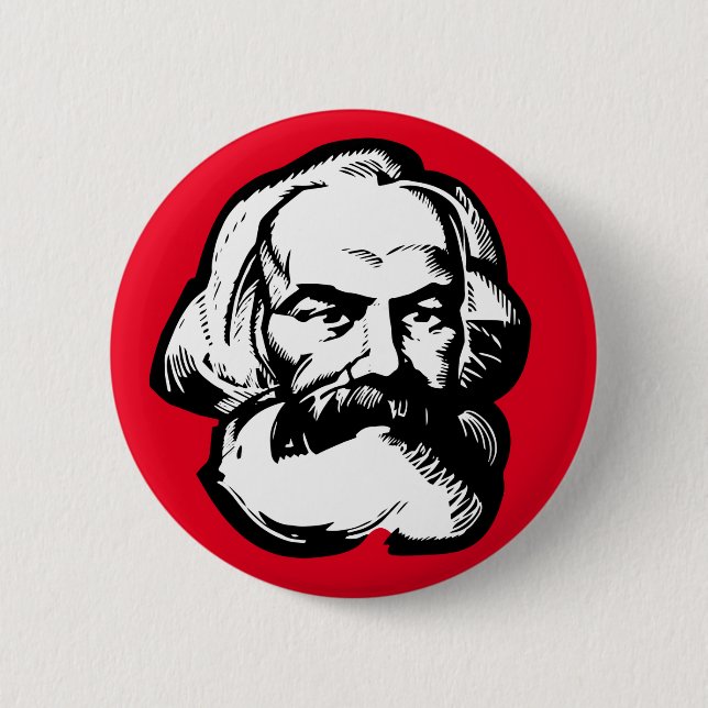 Karl Marx 6 Cm Round Badge (Front)