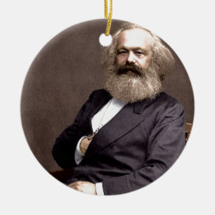 Karl Marx Ceramic Tree Decoration