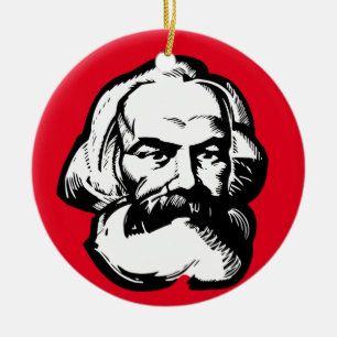 Karl Marx Ceramic Tree Decoration