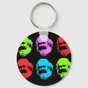 Karl Marx Collage Key Ring