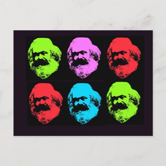 Karl Marx Collage Postcard (Front)