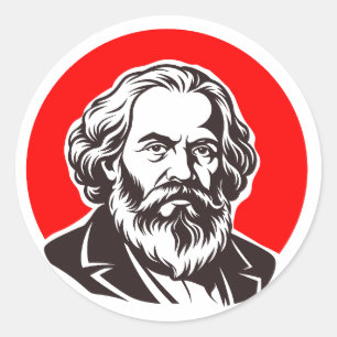 Karl Marx (Founder of Marxism) gift Classic Round Sticker