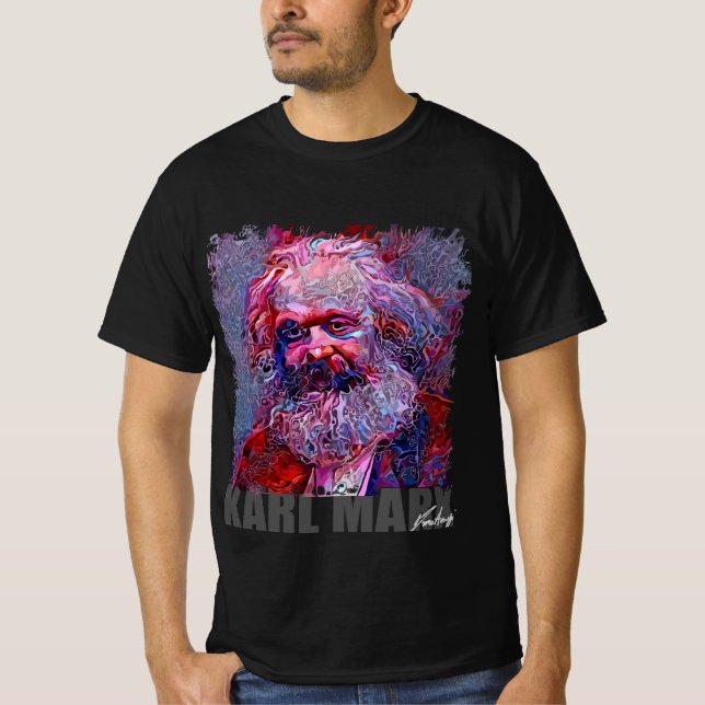 KARL MARX - NFT portrait by Marco Aureggi T-Shirt (Front)