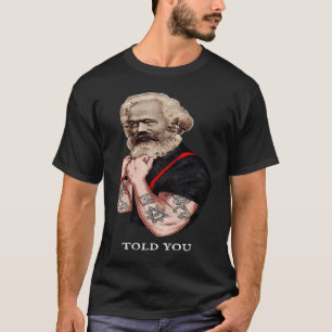 Karl Marx Pop Art Revolution Rocks Tattoo Vintage  T-Shirt