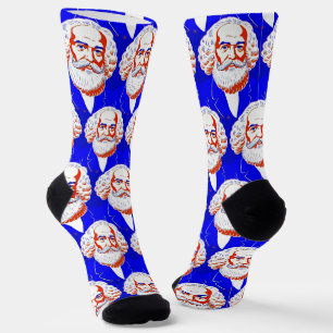 Karl Marx Portrait - Graphic Illustration Socks