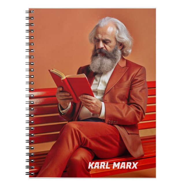 Karl Marx Quote Design - Be the change !  Notebook (Front)