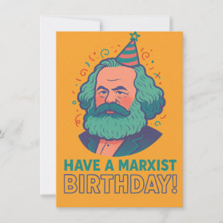Karl Marx reading books lovers gift Card