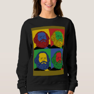 Karl Marx  Retro Pop Historical Graphic Sweatshirt