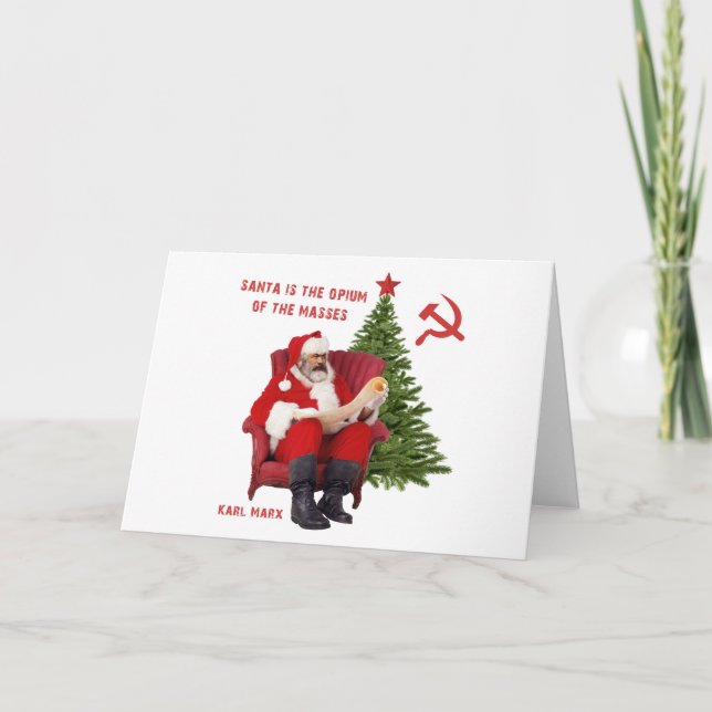 Karl Marx Santa Holiday Card (Front)