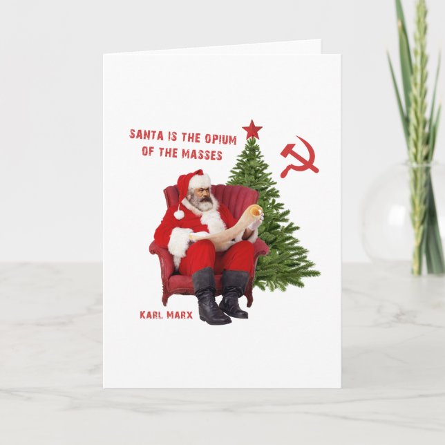 Karl Marx Santa Holiday Card (Front)