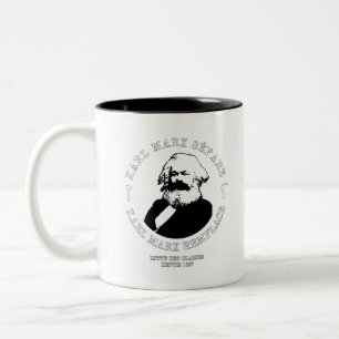KARL MARX SEPARATE, KARL MARX REPLACE Two-Tone COFFEE MUG