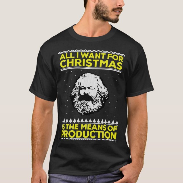 Karl Marx Ugly Christmas Sweater All I Want For Ch (Front)