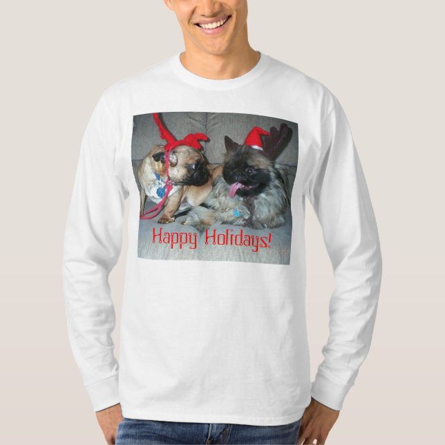 Karli & Bubba, Happy Holidays! T-Shirt (Front)