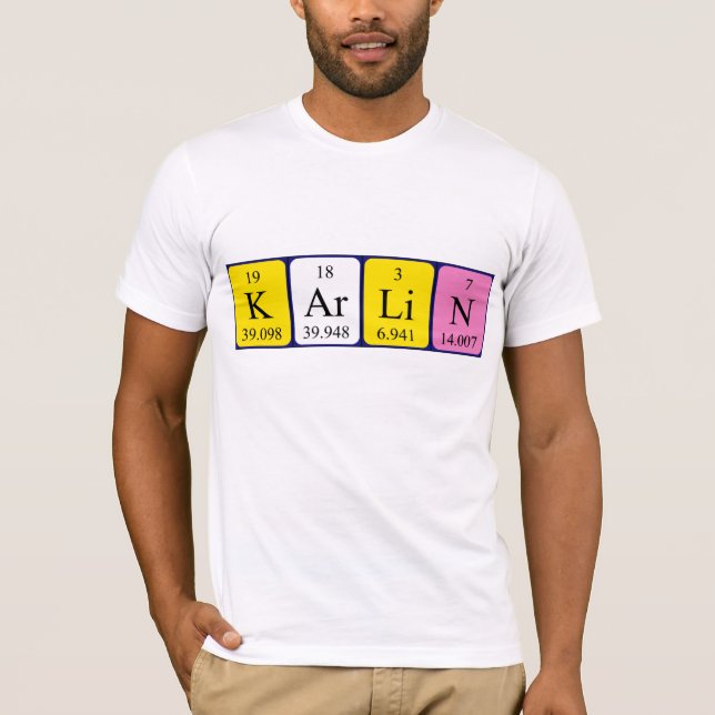 Karlin periodic table name shirt (Front)