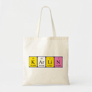 Karlin periodic table name tote bag