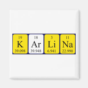 Karlina periodic table name magnet