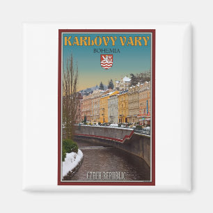 Karlovy Vary - Semnice River Winter Magnet