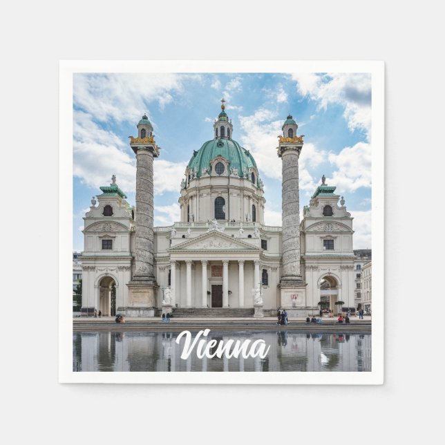 Karlskirche in Vienna, Austria Napkin (Front)