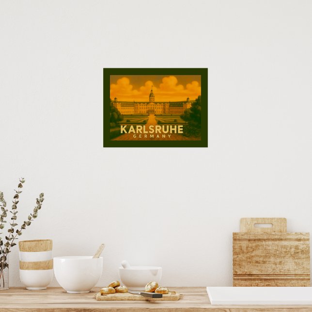 Karlsruhe Germany City Art Poster (Kitchen)