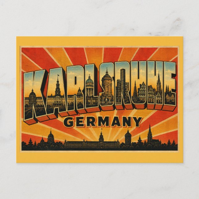 Karlsruhe Germany Palace Postcard (Front)