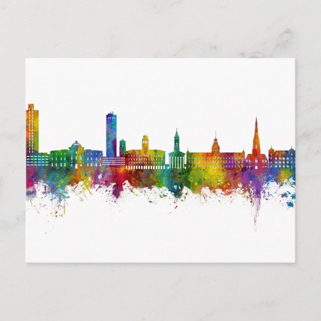 Karlsruhe Germany Skyline Postcard (Front)