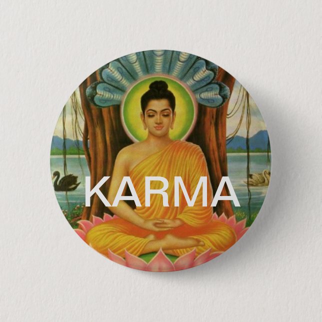 KARMA 6 CM ROUND BADGE (Front)