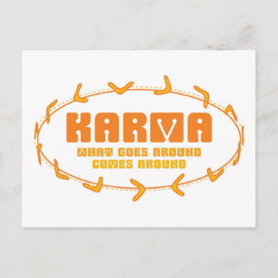 Karma Boomerang Postcard