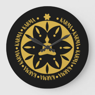 Karma Buddhist Religion - Buddhism Six Sages Large Clock