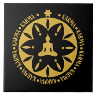 Karma Buddhist Religion - Buddhism Six Sages  Tile