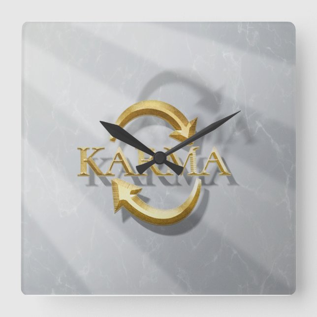 KARMA collection set- Square Wall Clock (Front)