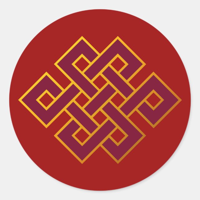 Karma ... Endless Knot or Eternal Knot Classic Round Sticker (Front)