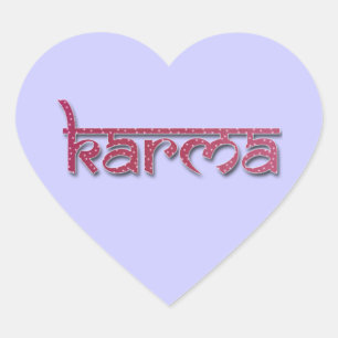 karma heart sticker