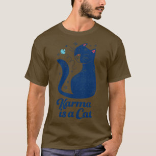 Karma is a Cat Retro T-Shirt