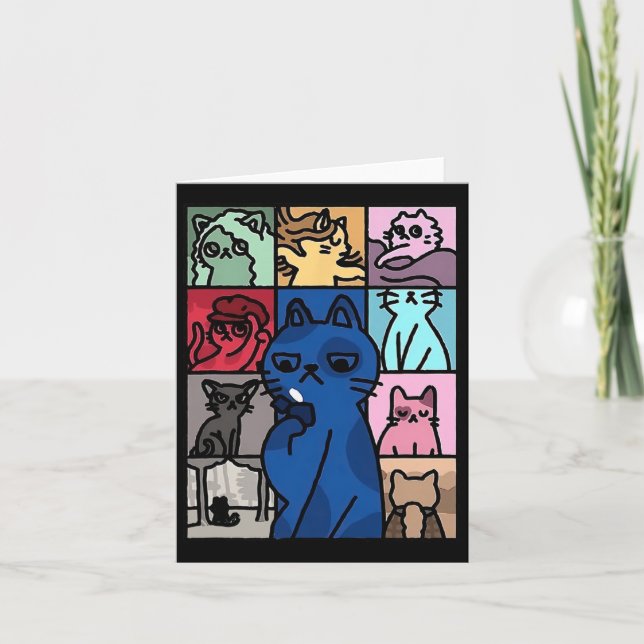 Karma Is Cat Shirt Cat Lover  Card (Front)