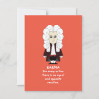 Karma & Newton's 3rd Law (Dark Background) Postcar