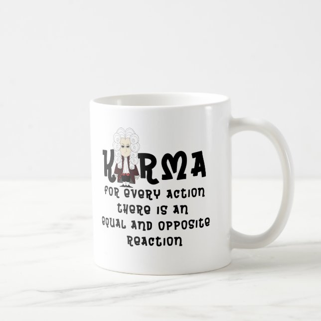 Karma & Newton's 3rd Law-V2 (Light Background) Coffee Mug (Right)