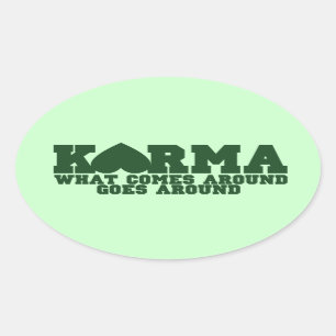 Karma Oval Sticker