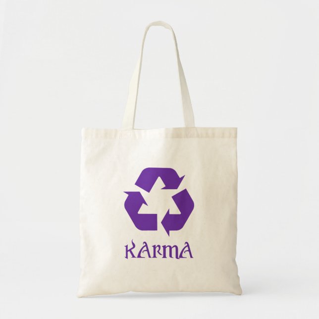 Karma Recycle What Goes Around Comes Around Tote Bag (Front)