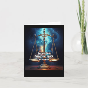 Karma Says Intentions Shape Destinies. Sticker Card