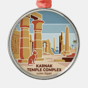 Karnak Temple Complex Egypt Metal Tree Decoration