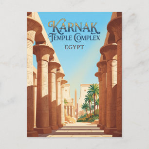 Karnak Temple Complex Egypt Postcard