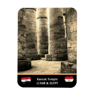 Karnak Temple & Hieroglyphs Pillars /Ancient Egypt Magnet
