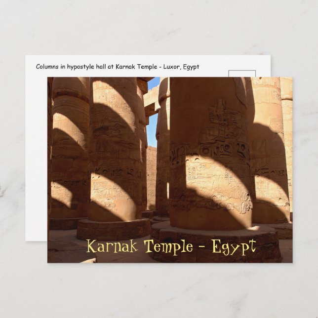 Karnak Temple - Luxor, Egypt Postcard (Front/Back)