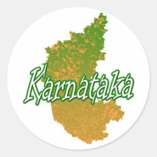Karnataka Classic Round Sticker
