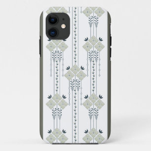 Karo flowers and curls pattern Case-Mate iPhone case