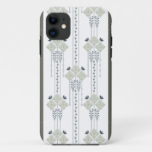 Karo flowers and curls pattern Case-Mate iPhone case