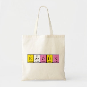 Karolin periodic table name tote bag